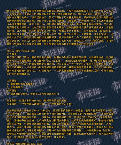 《闪点行动2》游戏命令详解与战术入门（掌握游戏技巧与战斗策略）