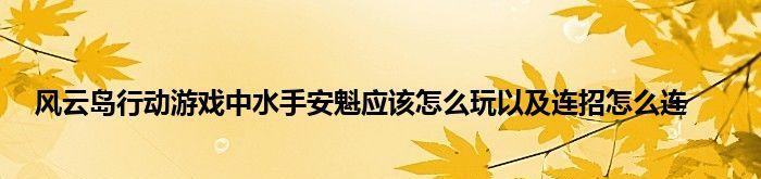风云岛行动连招技巧有哪些？如何有效运用近战远程连招？